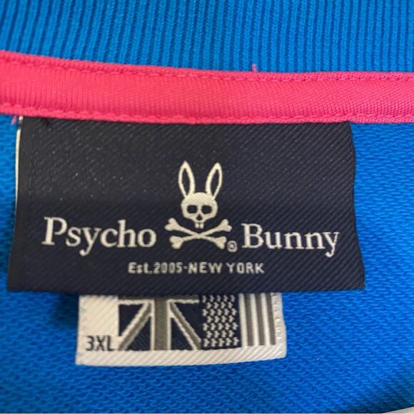 Psycho Bunny Mens Blue Neon Bunny Calle Cotton Sweatshirt Size 3XL NWOT - Picture 2 of 6